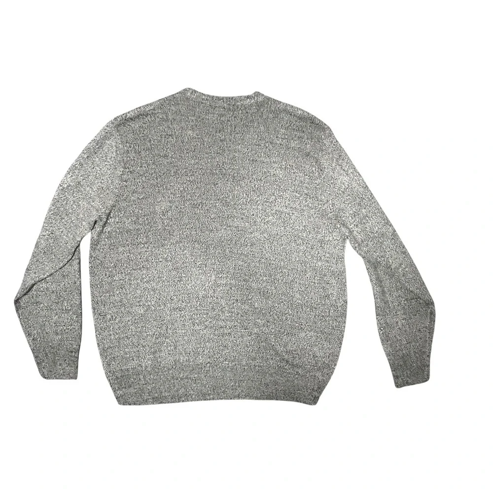 Vintage‎ Geoffrey Beene Men's L Gray Buffalo Plaid Crew Neck LS Sweater Classic